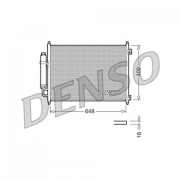 DCN46001 - Конденсатор (радиатор кондиционера) Nissan X-Trail (648/409/16мм) с осушителем (Denso)