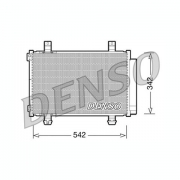 DCN47005 - Конденсатор (радиатор кондиционера) Opel, Suzuki (542/342/16мм) с осушителем (Denso)